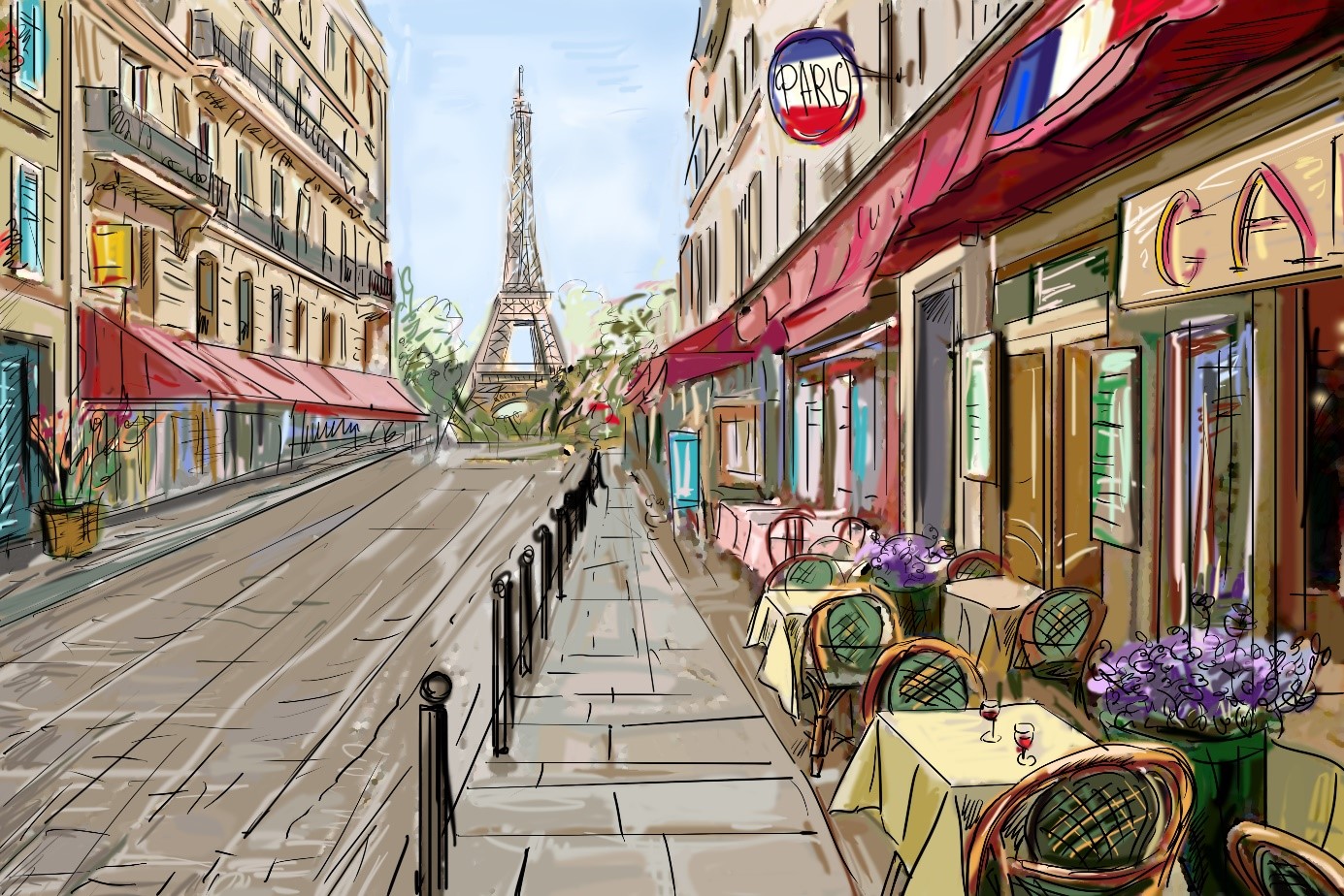 Улица Парижа перспектива